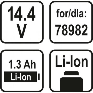 Akumuliatorius STHOR 78986 | Li-ion | 14.4V | 1.3AH