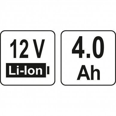 Akumuliatorius YATO YT-82910 | Li-ion | 12V | 4AH 2