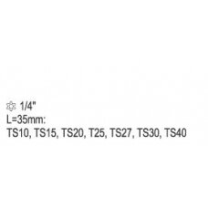 Antgalių rinkinys | 6.3 mm (1/4") | T-Star 5-kampiai (Torx) | 7 vnt. (YT-0461)