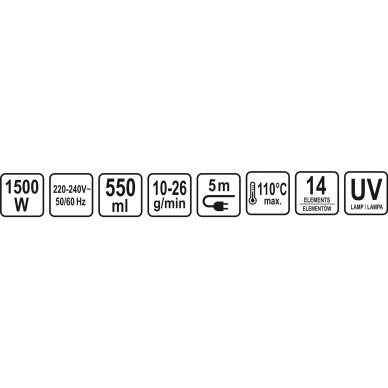 Elektrinis garinis šepetys LUND 67221 | UV-C | 1500W | 110°C 17
