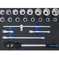 Įrankių dėklas 3/3: galvučių ir įrankių rinkinys | 20 mm (3/4") | 21 vnt. (6080)