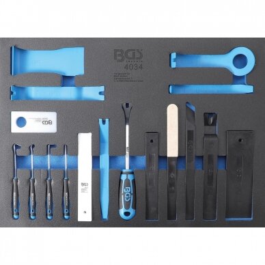 Įrankių dėklas BGS Technic 4034 | 3/3 | automobilio interjero remonto įrankių rinkinys | 17VNT. 1