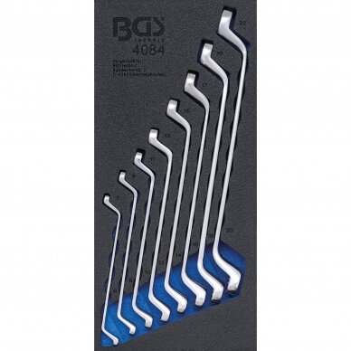 Įrankių dėklas BGS Technic 4084 | 1/3 | veržliarakčių rinkinys | 8VNT.