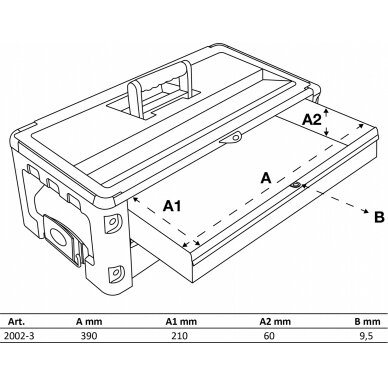 Įrankių dėžė | 2 stalčiai | kietas viršus| priedas BGS 2002 (2002-3) 7