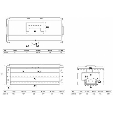 Įrankių dėžė | 2 stalčiai | kietas viršus| priedas BGS 2002 (2002-3) 8