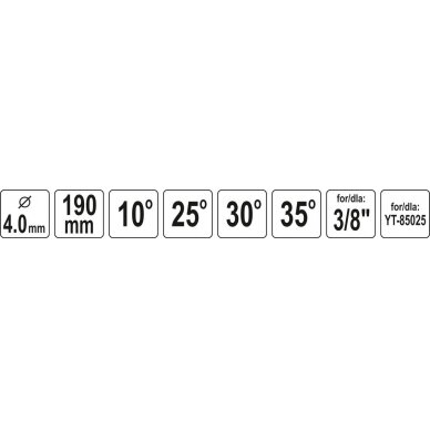 Kreipiančioji / gidas apvalioms dildelėms | 4.0 mm (YT-85047) 3