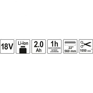 Krūmapjovė YATO YT-82832 | Li-ion | 18V | 560MM