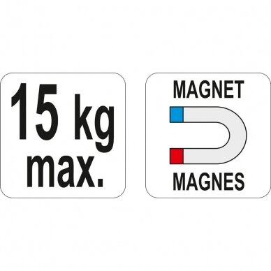 Magnetinis laikiklis pneumatiniams įrankiams YATO YT-08707 | 15KG 2
