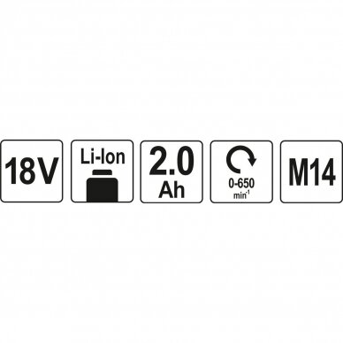 Maišyklė YATO YT-82880 | Li-ion | 18V | M14