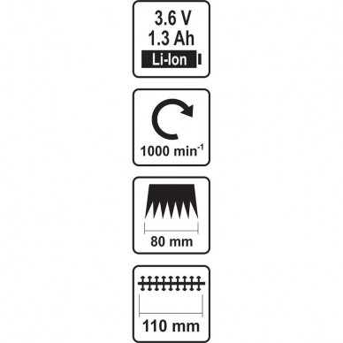 Sodo žirklės FLO 79500 | Li-ion | 3.6V