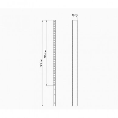 Vertikalus profilis darbastaliams ERGOMASTER VP07 | 6x765.4mm | 2VNT. 1